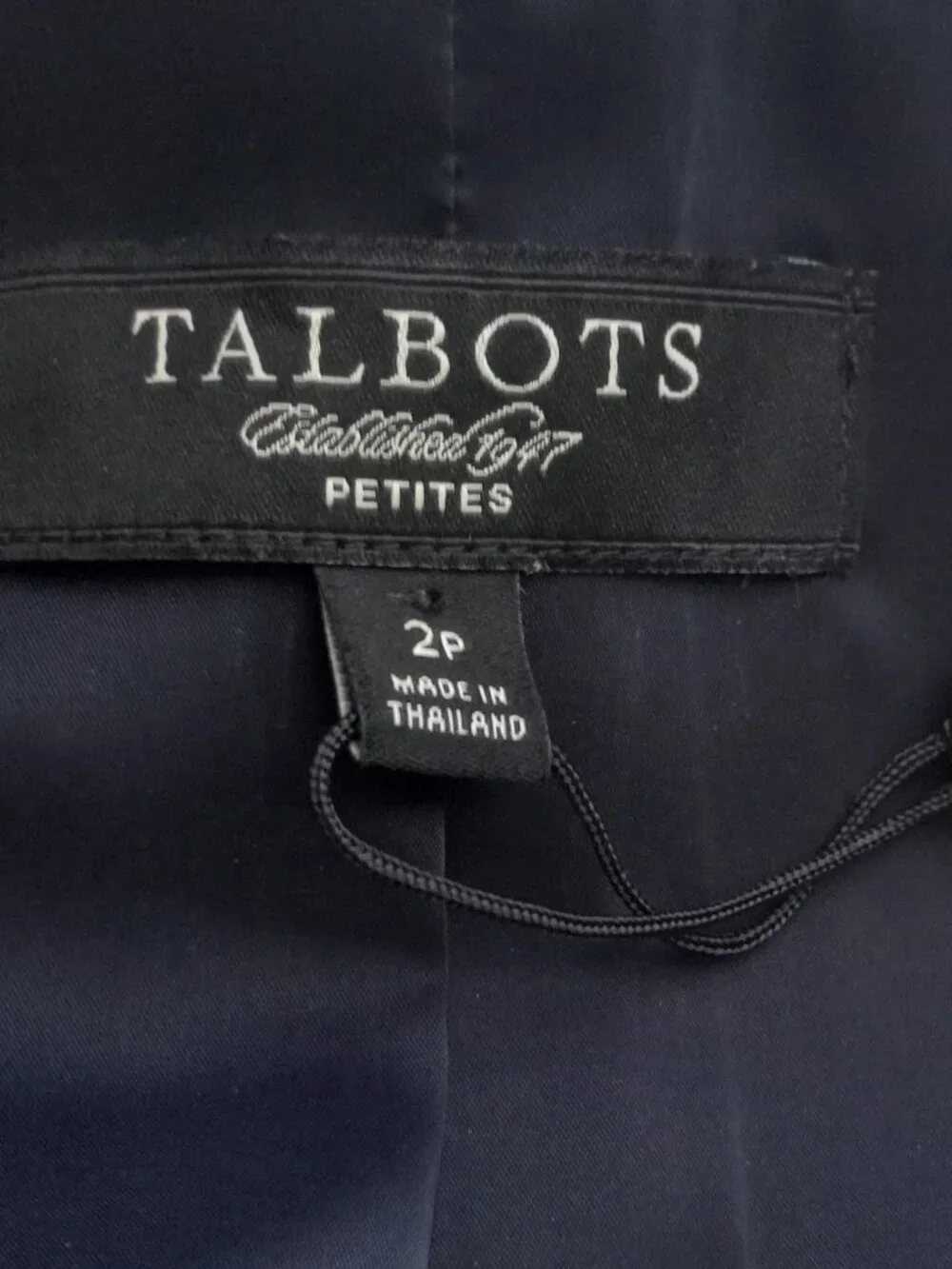 ✨ NWT Talbots "Jackie" Navy Stripe Blazer 2P | Jewel Neck 4-Button Statement - Picture 5 of 7